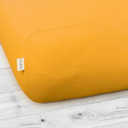 Jersey prostěradlo tmavě žluté (1)