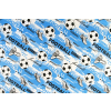 Bavlněná látka Fotbal modrá š.160