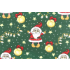 Bavlněná látka Santa klaus tmavě zelená š.160