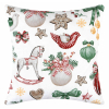 Bavlněný povlak na polštář Vánoce u babičky bílý