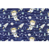 Bavlněná látka Marťan tmavě modrá š.160