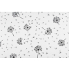 Bavlněná látka Pampelišky drobné - bílošedé š.160