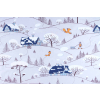 Bavlněná látka Zimní chaloupky š.160