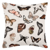 Bavlněný povlak na polštář Motýlci - světle hnědý