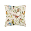 Krepový povlak na polštář Ptáčci s motýly