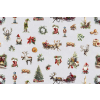 Zbytek bavlněné látky PERKÁL - Vánoční nadílka 60 x 160 cm
