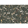 Zbytek bavlněné látky PERKÁL - Květinová něžnost tmavá 25 x 90 cm
