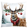 2410 dekoracni povlak vanocni jelen