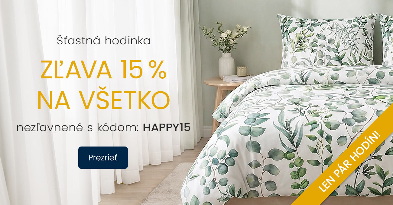 Šťastná hodinka zľava 15%