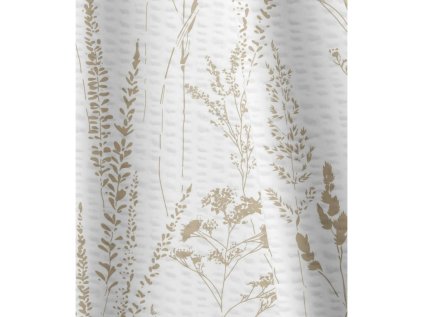 Zvyšok krepovej látky - Divoké trávy - biela - 60x160 cm