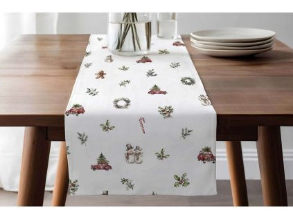 Bavlnený behúň Vianočná jazda -2.akost