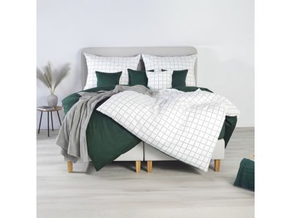 2602 saten kostka dark green 2