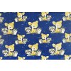 19253 2 bavlnena latka retro srnka tmave modra s 160