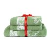 2511 Výhodná sada ručníků a osušky Vánoční perníčky zelená