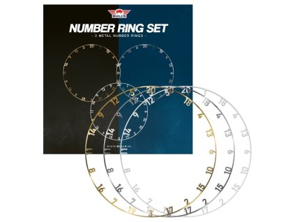 sada kovových kroužků s čísly 3ks