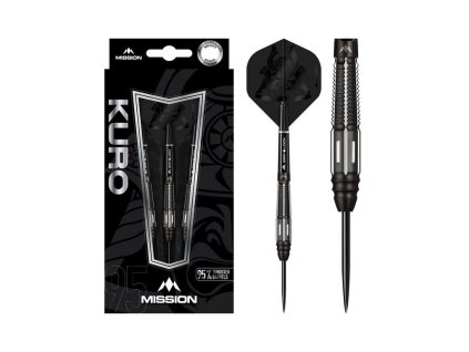 Mission steel šipky Kuro Black M4 23g