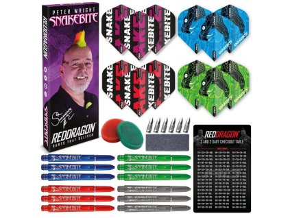 Red Dragon sada příslušenství na šipky Peter Wright Snakebite