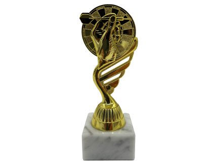 608078 darteg sipkarska trofej terc a ruka so sipkou 16cm zlata