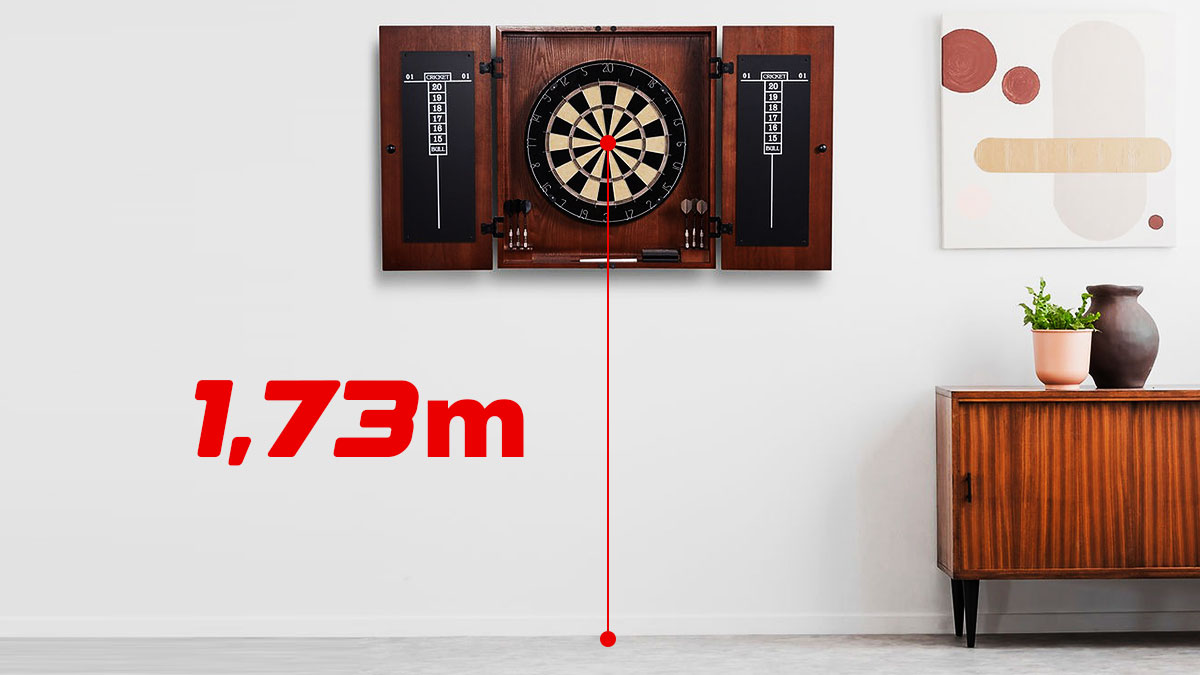 Darts tábla magassága és távolsága – Hogyan akasszuk fel a dartstáblát?