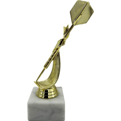 608072 darteg sipkarska trofej sipka 18cm zlata