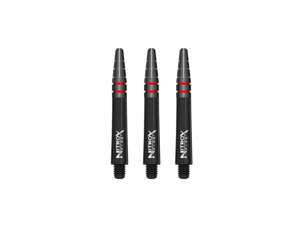 602726 red dragon nasadky na sipky nitro xfire cierne kratke 36mm