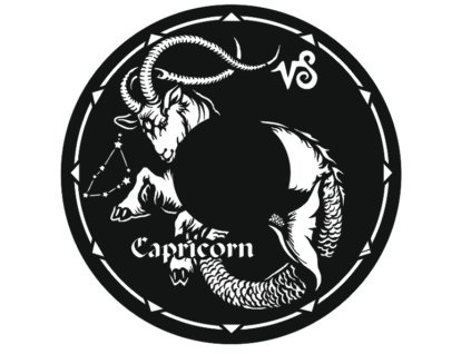 Vinylové hodiny Znamení zvěrokruhu Kozoroh