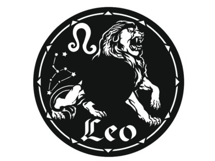 Vinylové hodiny Znamení zvěrokruhu Lev