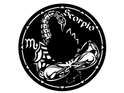 Vinylové hodiny Znamení zvěrokruhu Štír