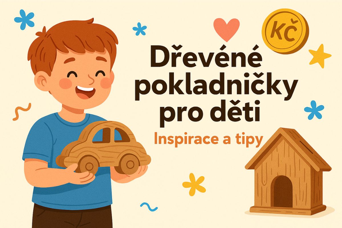 Dřevěná pokladnička pro děti