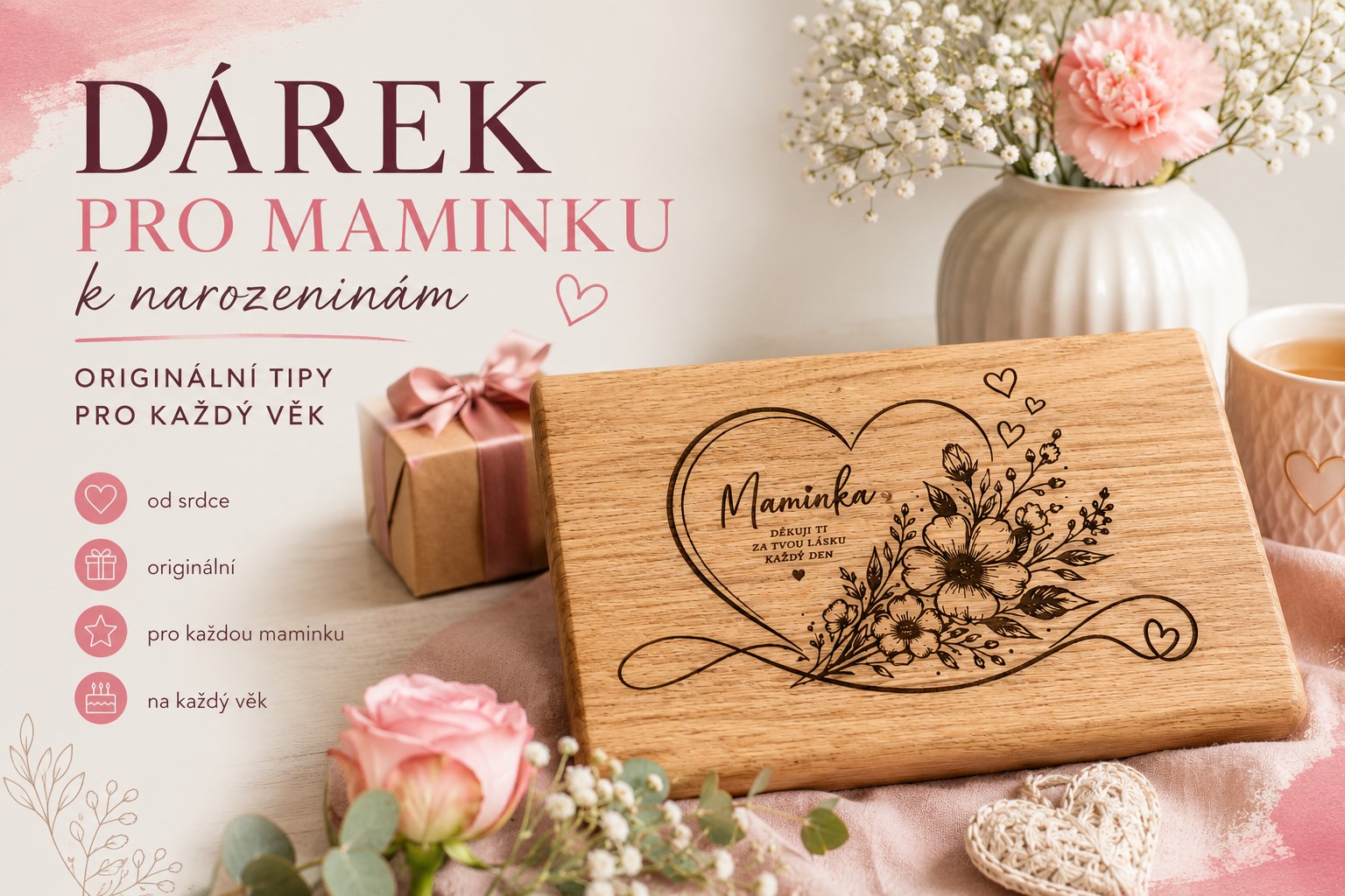 Dárek pro maminku k narozeninám: originální tipy pro každý věk