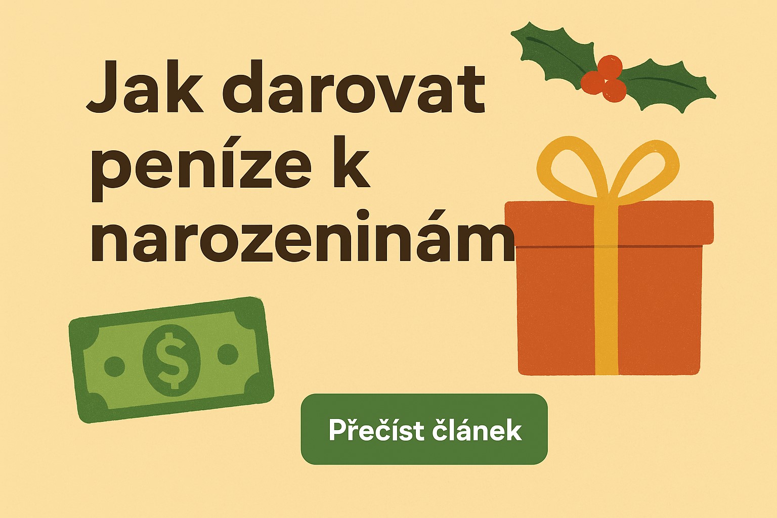 Vtipné nápady jak darovat peníze k narozeninám