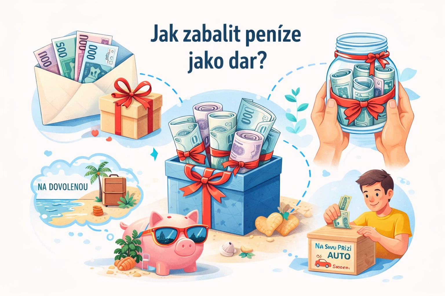 Jak zabalit peníze jako dar
