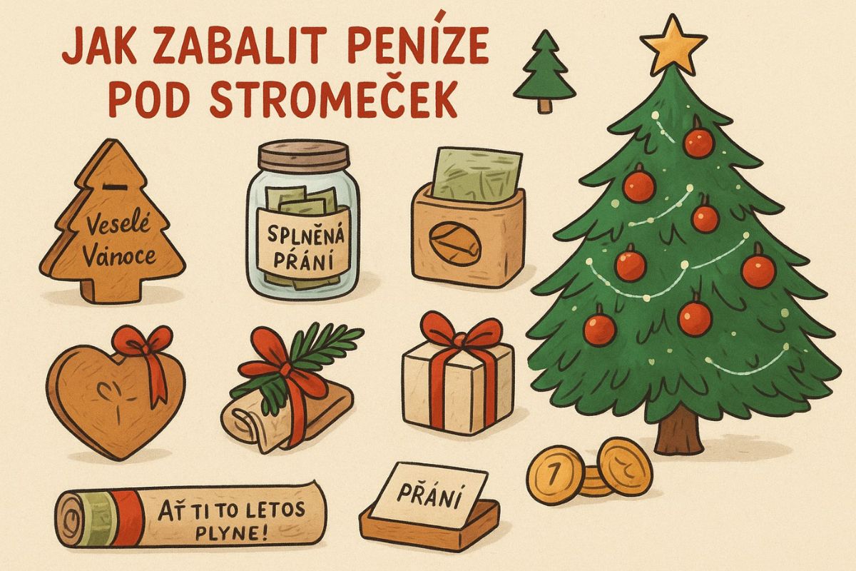 Jak zabalit peníze pod stromeček