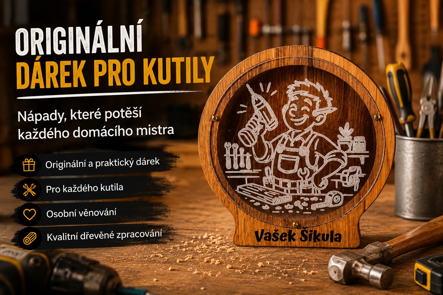 Originální dárek pro kutily: co opravdu potěší každého, kdo rád kutí