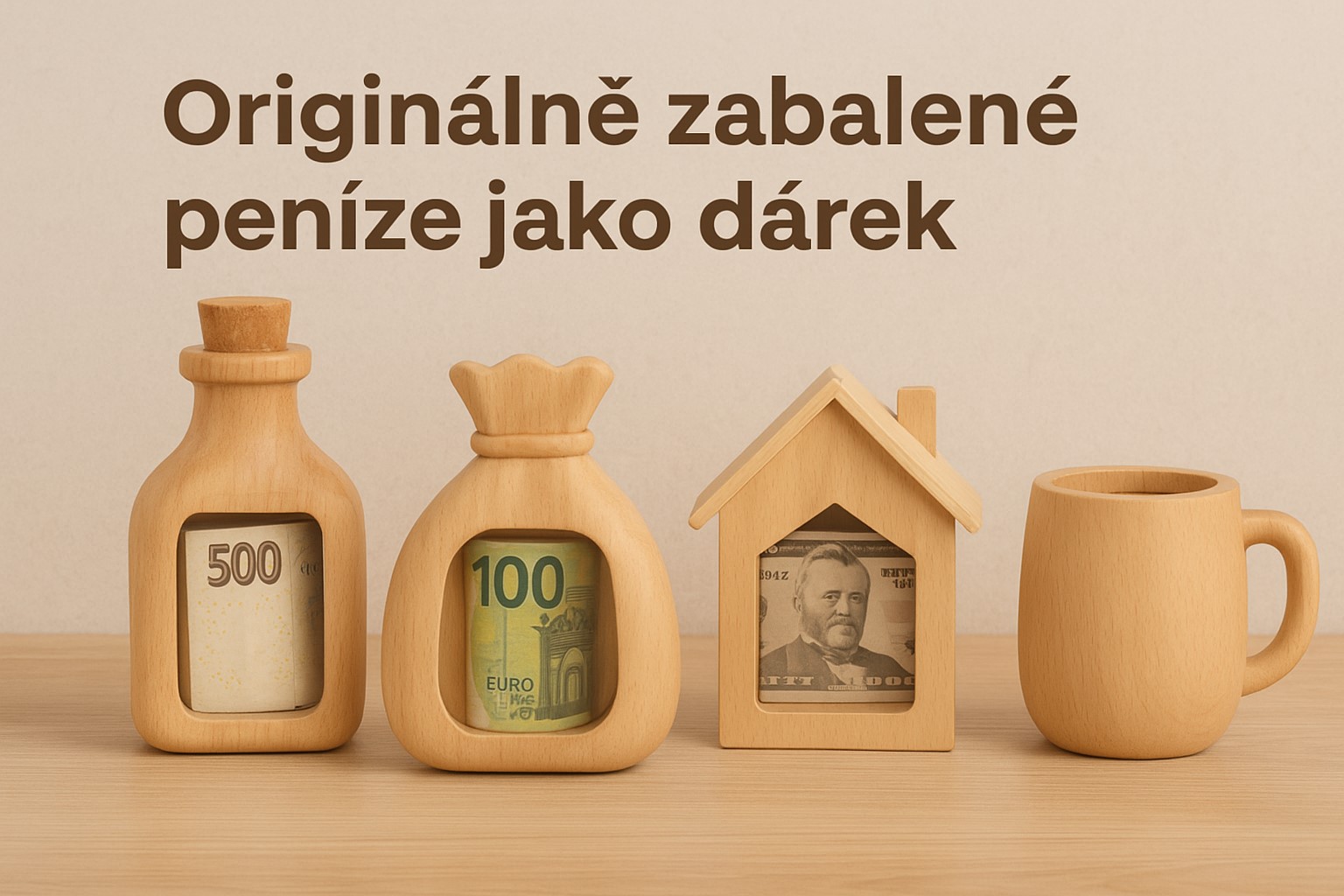 Originálně zabalené peníze jako dárek