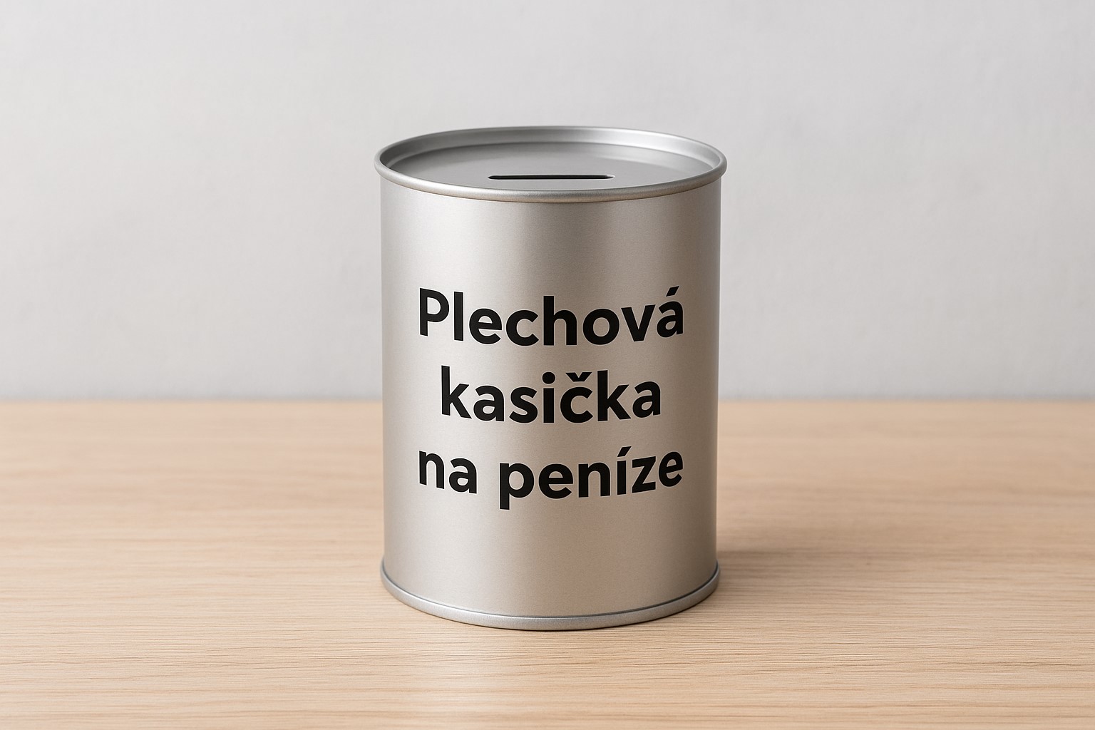 Plechová kasička na peníze