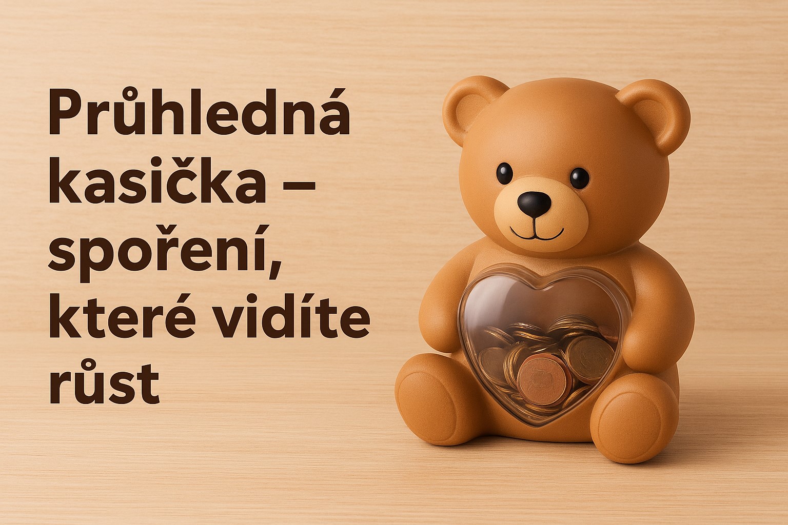 Průhledná kasička