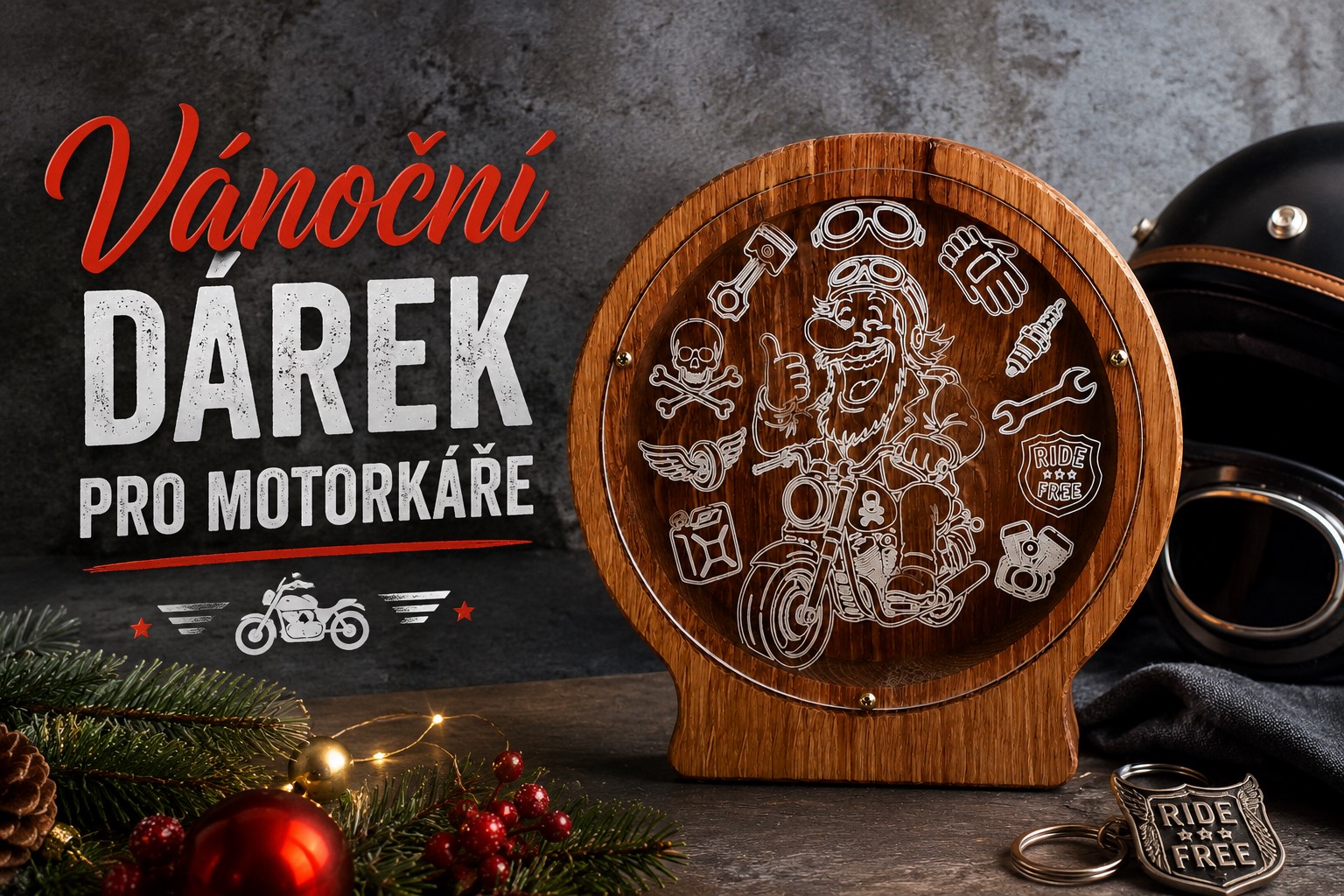Vánoční dárek pro motorkáře – originální tipy pod stromeček