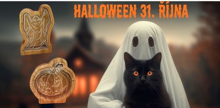 Halloween dekorace do bytu-pokladnička duch a dýně