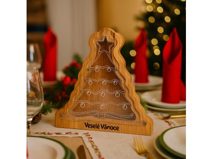 Vánoční dekorace ze dřeva stromeček