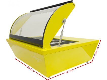 Tabletop refrigerated display case for raw materials – 8 x 1/6 GN