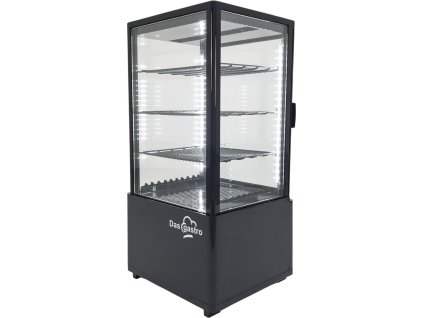 Panoramavitrine - 68 Liter - Schwarz