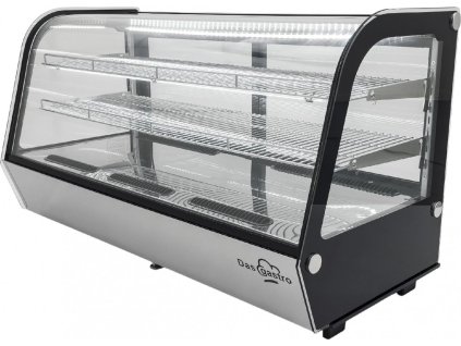 Countertop refrigerated display case - 200L - silver