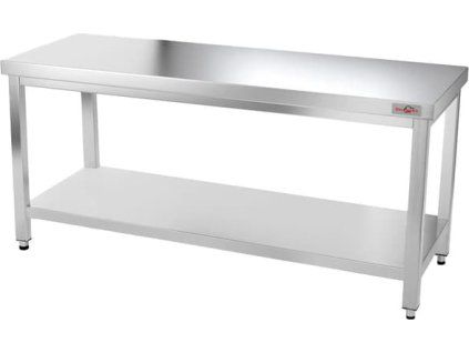 PREMIUM Stainless Steel Work Table with Bottom Shelf, No Back Panel, 2,000 x 600 mm
