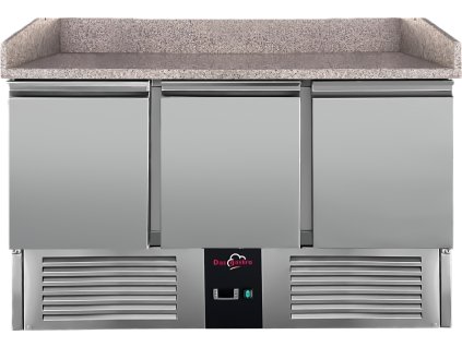 Chladiaci stôl na pizzu - 1,4 x 0,7 m - s 3 dvierkami