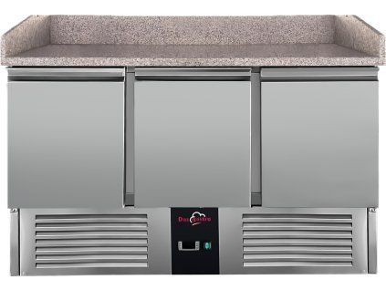 Table de refroidissement pour pizzas - 1,4 x 0,7 m - avec 3 portes