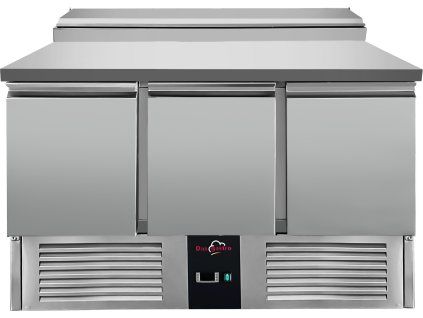 Table à salade/préparation - 1,36 x 0,7 m - avec 3 portes