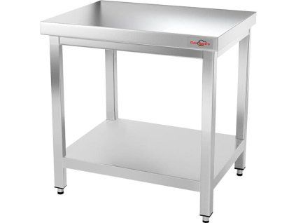 PREMIUM Stainless Steel Work Table with Bottom Shelf (No Back Panel), 800x600 mm