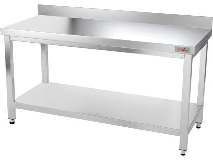 PREMIUM Stainless Steel Work Table with Bottom Shelf and No Back Panel, 1,500 x 600 mm