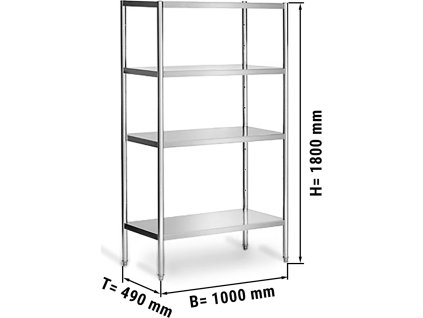 Shelf - stainless steel 1000 x 500 x 1800 mm
